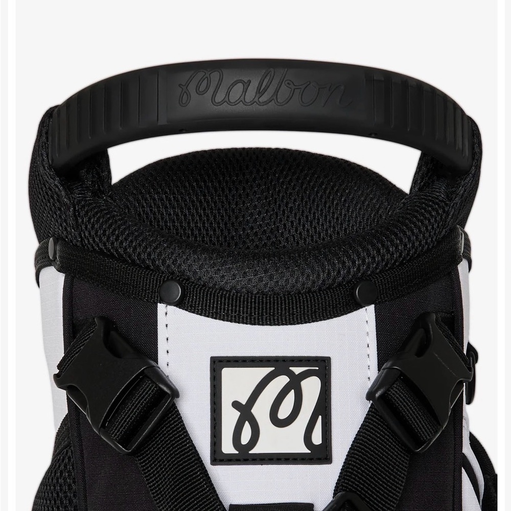 1000% Auth. New Malbon “Walking” Golf White Golf Bag - Picture 6 of 10